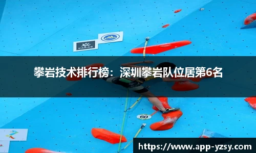攀岩技术排行榜：深圳攀岩队位居第6名